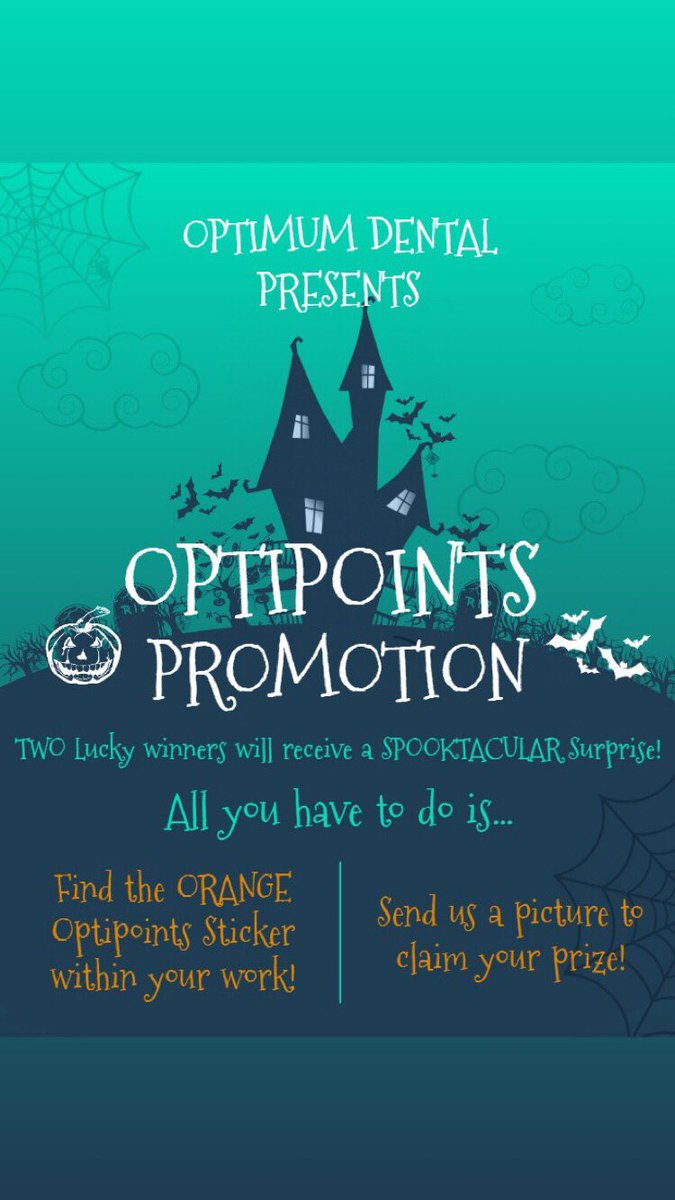 Who will be the #lucky🍀#winners of our Halloween #give #away/#competition🤞find the #orange sticker 🍊 🎃 in a piece of work we send or deliver back to you,            send us a picture 📲📸 &amp; YOU'VE WON!!🎉#winner #dentist  #smile ⚰️join for free today by calling 01773 74 74 79