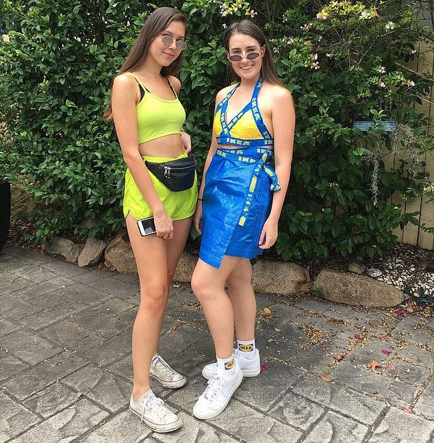 myFestivalBag's tweet photo. Would you wear this to a #festival?🤷‍♂️🎪

Anyone up for creating one out of a #FestivalBag?

Sustainable - recycled - adding to a circular economy - and waterproof!! 😂🤣

Image from Sunny van den Berg's (right) facebook post

#FestivalFashion #CircularEconomy #IKEA #FestivalDress https://t.co/YSybxnserk