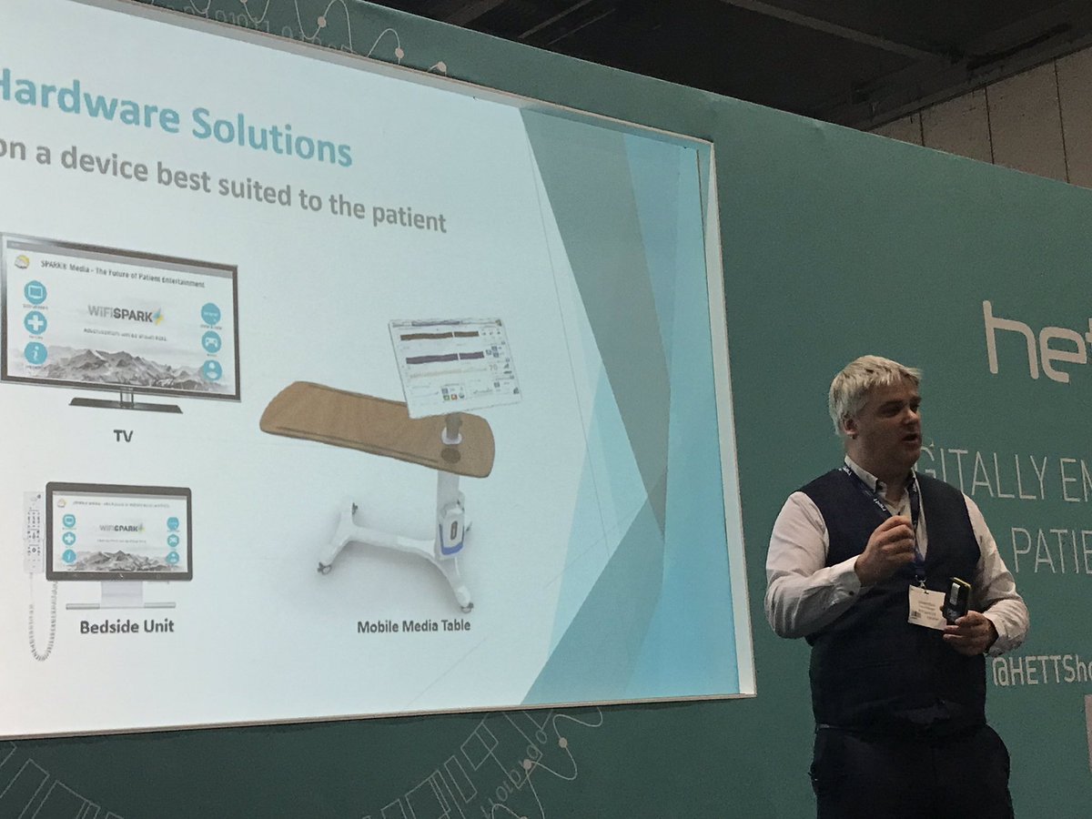 Mobile media Table - entertainment stand for  patients but a clinical tool for clinicians @hettshow #HETT19  @wifispark