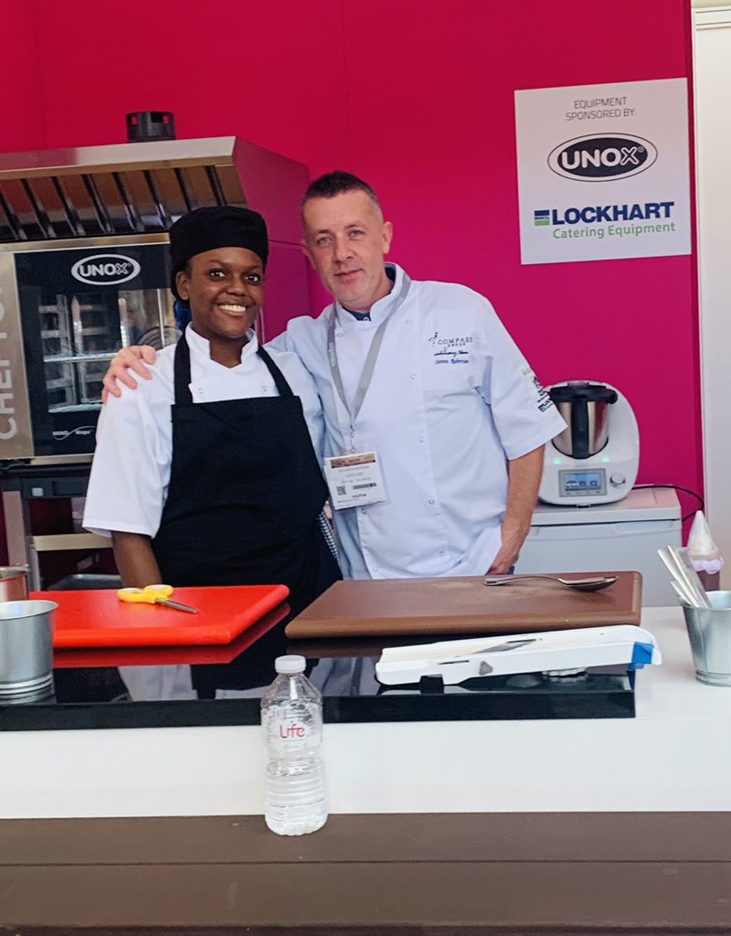 compassgroupuk's tweet photo. Three first-time competitors getting ready for #CompassApprenticeChefoftheYear 
Good luck to all our finalists today 🤞🏼
@RestaurantShow #CCOTY19 #TRS2019 #TeamCompass #WomenInFood https://t.co/WnQ4QMFVPx