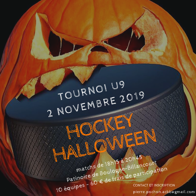 📅#hockeyhalloween🎃🏒samedi 2 nov ! Tournoi U9 - 10 équipes (54 mins. de jeu par équipe) - ambiance #halloween 👻 buffet après le tournoi et plein de surprises😁cf affiche pour les inscriptions #hockey #tournoi @france_hockey <a href="/LigueIDFHockey/">Ligue IDF Hockey Sur Glace</a>  <a href="/ZNEHockey/">ZoneNordEstHockey</a> <a href="/Ville_BoulogneB/">Ville de Boulogne-Billancourt</a>