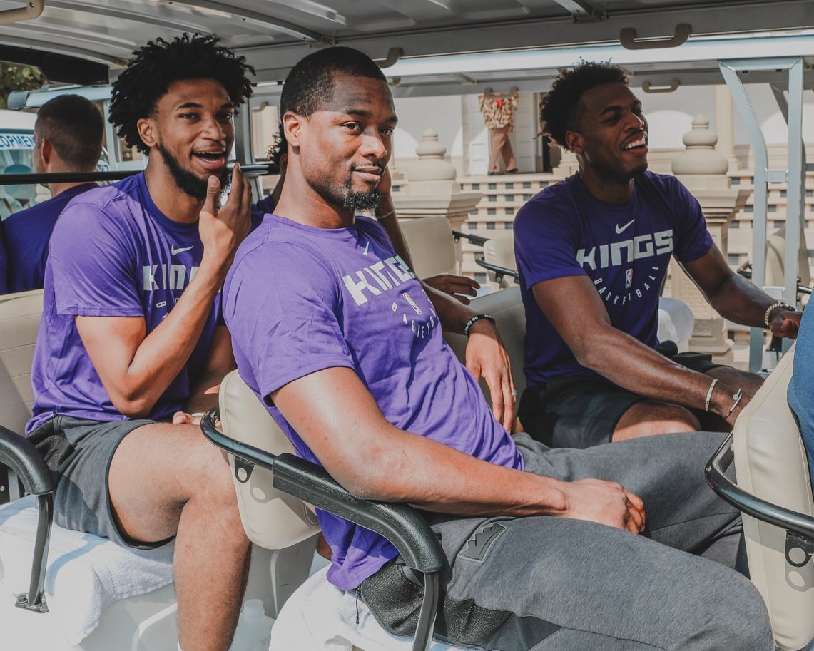 NBAIndia's tweet photo. The @SacramentoKings squad is here at Taj Mahal!
#NBAIndiaGames https://t.co/GG9iFWtKhf