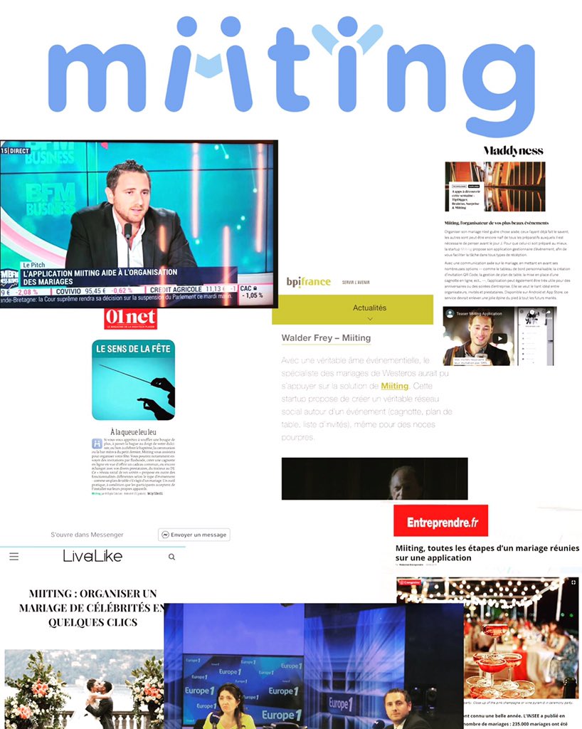 Miiting1's tweet photo. Miiting l’application dédiée au mariage qui fait les buzz dans les médias ! https://t.co/wq0JbPW6b8
