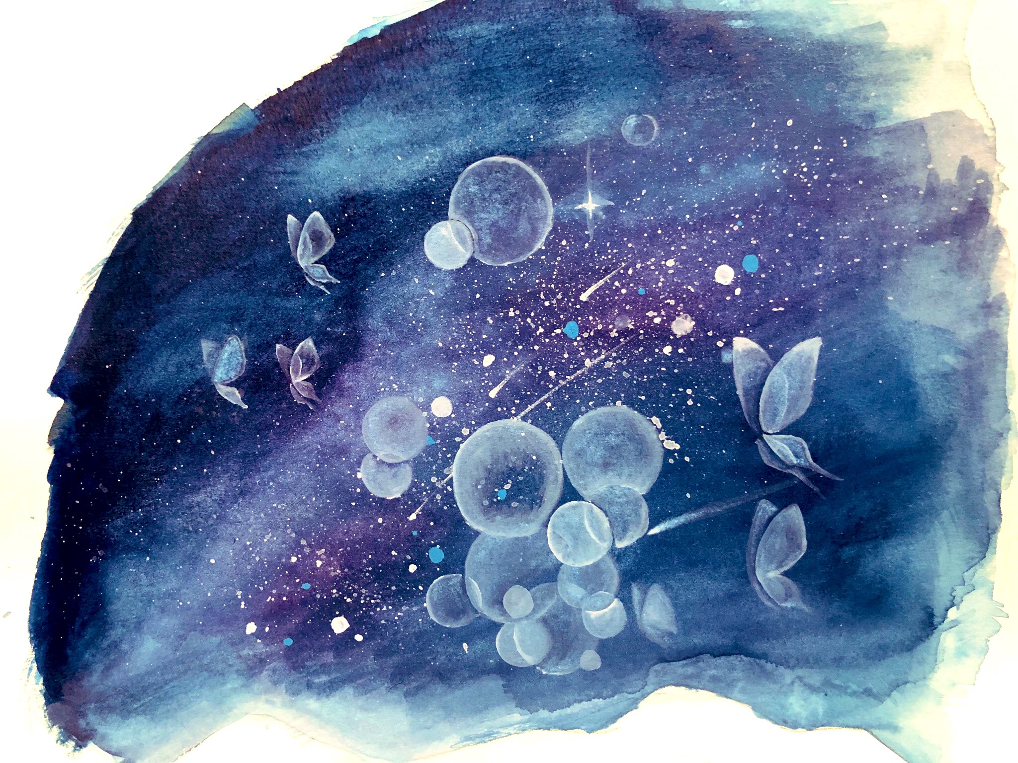 水彩画 夜空2 づらし 水彩画 夜空2 づらし