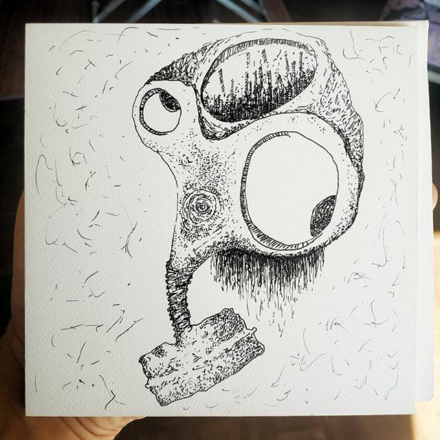 borisb29's tweet photo. J'ai profité du match pour faire mon inktober du jour! Aujourd'hui mindless !

#inktober #inktober2019 #mindless #ink #gasmask #masqueagaz #inkonpaper #instaart #instadrawing https://t.co/bQSb0rwp6t https://t.co/A4ZZvKkWSu