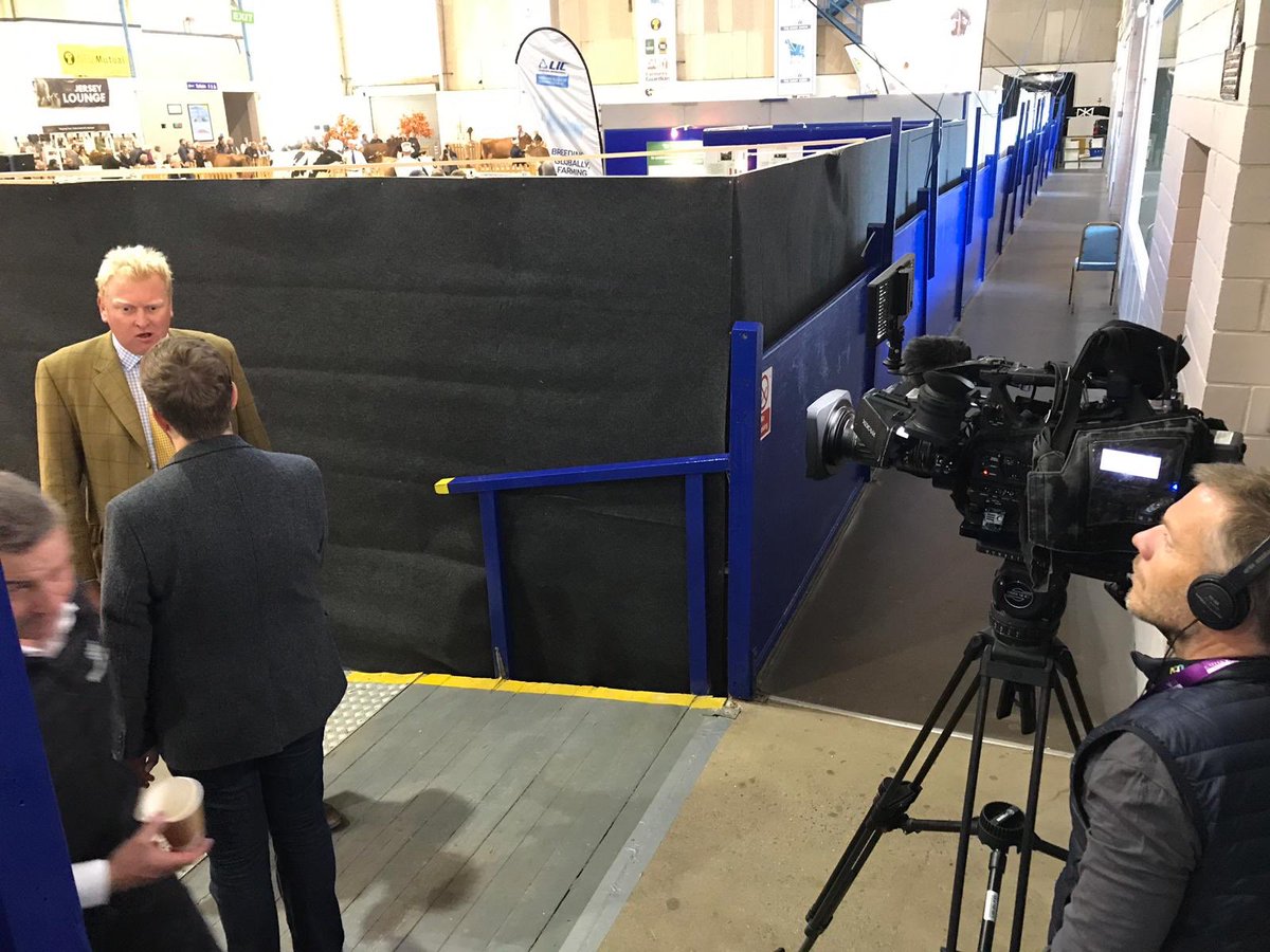 OldMillAFP's tweet photo. #CaughtOnCamera Head of Rural, Andrew Vickery being interviewed by @itvwestcountry @BathandWest #TheDairyShow #DS19 #famous https://t.co/PbEsJBrxsl
