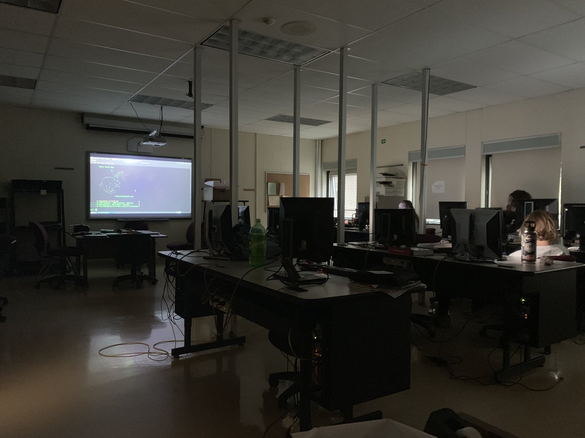 HuskyHelpDesk's tweet photo. Student-led lesson on cyber security, what an incredible demo! Thank you to classmates who are willing 'victims' for being a good sport! #Dontdownloadappsfromtheinternet  @MaloneCSD https://t.co/MPT6DYONOy