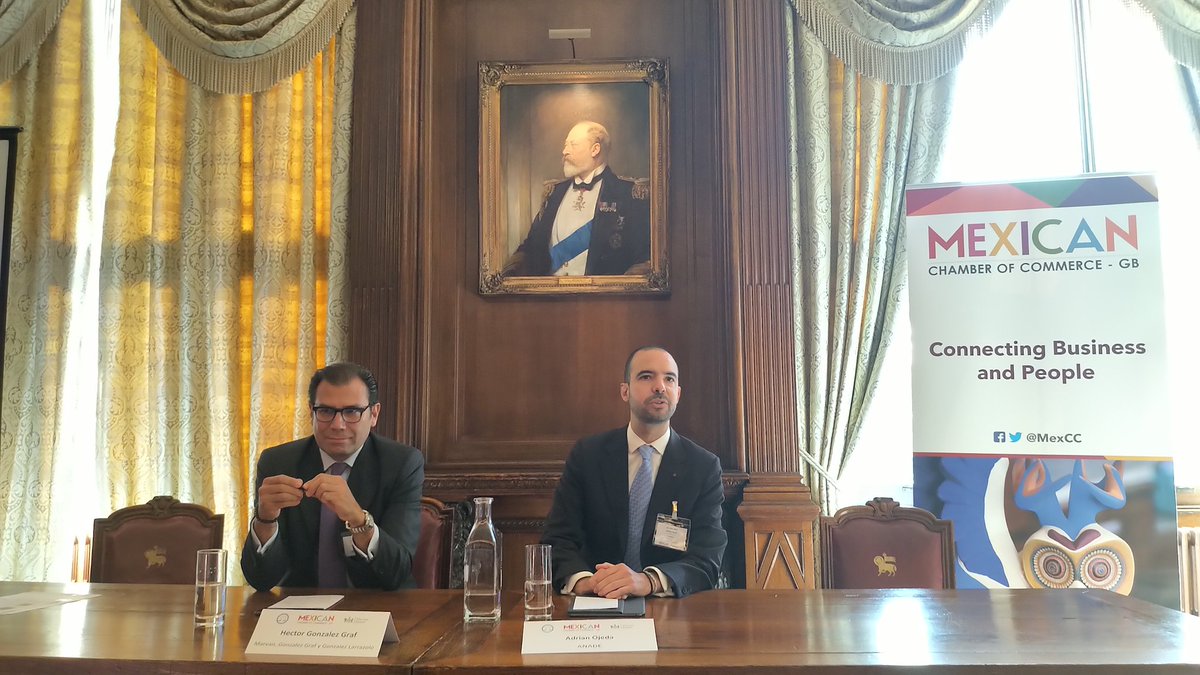YHayaux's tweet photo. Now we have Héctor González Graf of #MGGL explain at #LexMex the historical reform to the labour legal framework in #Mexico and its implications in doing business and economic growth with Adrian Ojeda, President of #ANADE moderating the presentation. https://t.co/LsJK9j7KAB