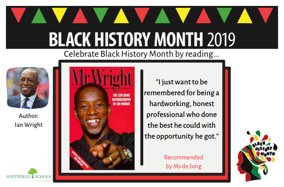 Clarion_School's tweet image. In 1996, both Ms Rogers and Ms de Jong queued up in London, @brentcross_sc to get this booked signed by the man himself @IanWright0  #BlackHistoryMonth #MrWright #inspirational #BlackHistoryMonth2019