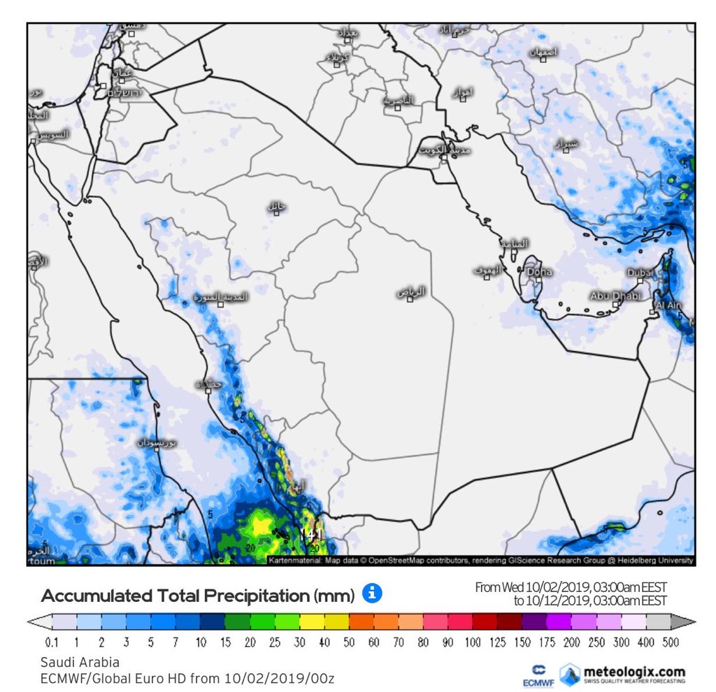 📡📊 ( تراكمي 🌍 ) ..

توقعات بعض النماذج للامطار 
خلال الـ 10 ايام القادمة بإذن الله 
ولعل الواقع افضل للمتابعه 
والله اعلم

عضو الفريق .. صلاح الرشيد