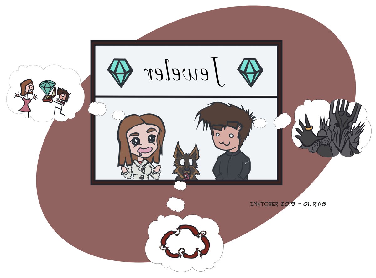 CwirArt's tweet photo. Start! #inktober2019 #ring #chibi https://t.co/ngDw2QeAlf