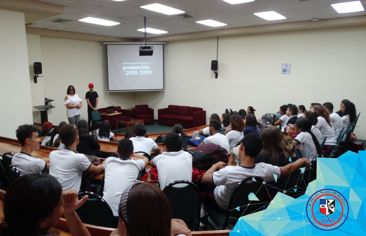 santodomingocol's tweet photo. Charla ofrecida por la Sra. Leuris Álvarez, Psicóloga, a los alumnos de 6to. Grado del Nivel Secundaria sobre "Cómo organizar y desarrollar  actividades", así orientarlos sobre los análisis que hay que hacer sobre las coordinación de las actividades de la promoción.#CSDsecundaria https://t.co/gDaNVgq1Sh