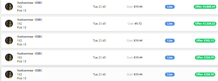 ESBC_Vuoksenmaa's tweet photo. Useat muutkin @ColossusBets P15 #vakio kuponkimme nousseet arvossaan. 

Ilta on kuumottava myös siksi,että #ColossusBets aloittaa #NHLfi #vedonlyönti pelit: Maaliero- #Moniveto'a mahdollisuudella kimppoihin ja voittojen varmistamiseen!

Tämä voi olla raha #sampo - ainakin aluksi. https://t.co/woOpBT9hjx