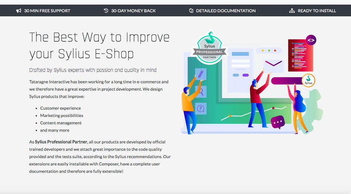 Sylius's tweet photo. Have you seen @TataragneShop and their new awesome #Sylius Plugin Store? It looks amazing 🙌

We're very proud of our Partners on a daily basis but seeing that kind of initiative is really heartwarming.☺️ We keep our fingers crossed!

➡️ https://t.co/kvUtJCeTtS ⬅️ https://t.co/xmLShDpiur