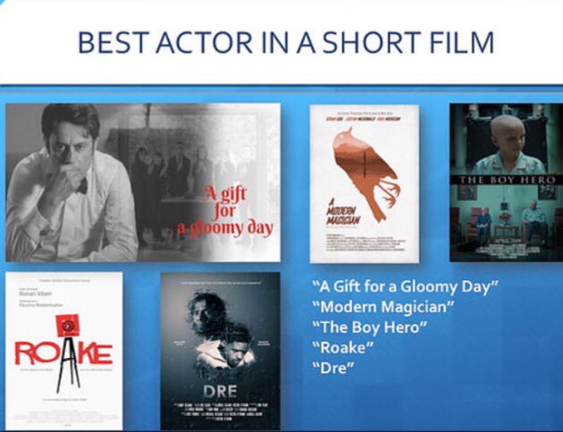ElevatorProds's tweet photo. We’ve been nominated @amodernmagician for a few SOFIE awards at the annual international short film awards @shortfilmawards selected from over a thousand entries and 26 different countries! #SOFIES #giantsofshorts #bestnarrativeshort #bestwriting #bestactor #beststyling https://t.co/EblVXqhcB6