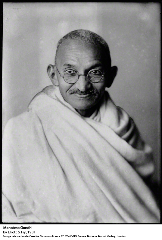 NPGLondon's tweet photo. “Happiness is when what you think, what you say, and what you do are in harmony”

Mahatma Gandhi was born #onthisday 1869.

#Gandhiat150 #MahatmaGandhi #WednesdayWisdom https://t.co/URROH9XrOQ