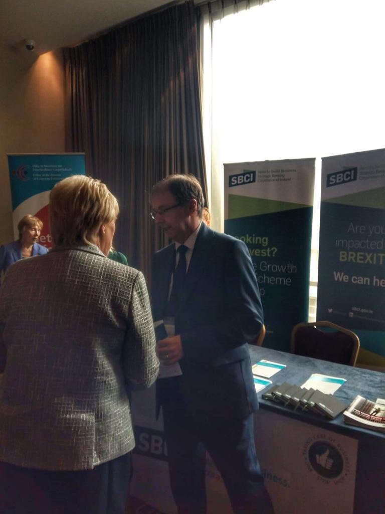 SBCIreland's tweet image. Great to speak with @HHumphreysFG at the SBCI stand @TCOB2019 today. #SupportforBusiness