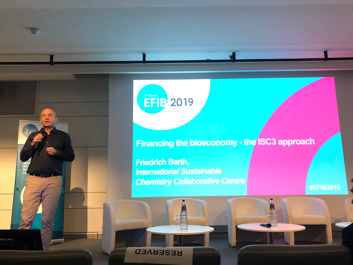 isc3centre's tweet photo. New #funds, #accelerators, and #incubators - discussing #SustainableFinance in #bioeconomy at the @EFIBconference🧪♻️ “Entrepreneurship offers many opportunities, and I hope chemists can seize these chances more and more,” says #ISC3 managing director Friedrich Barth @isc3barth https://t.co/RgJbMIWB0y