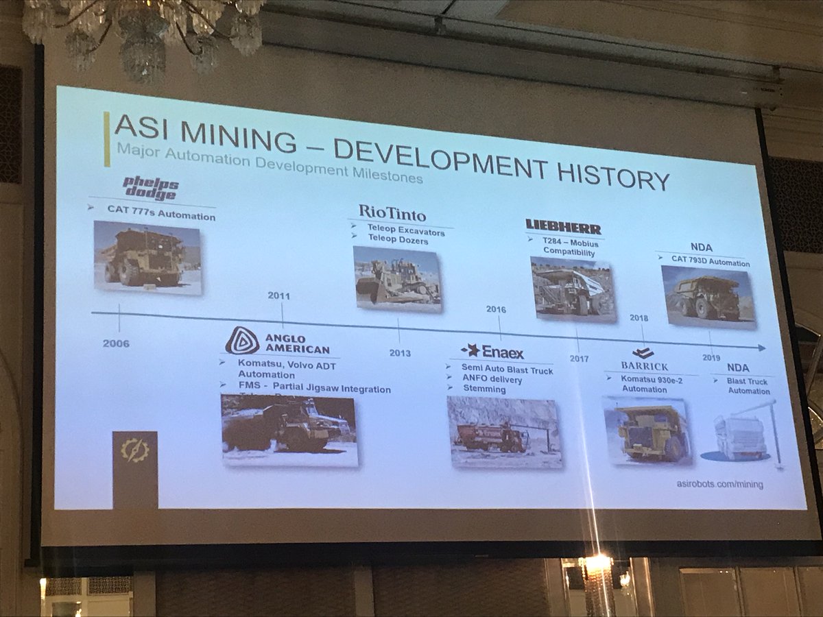 im_mining's tweet photo. At our @TrucknShovel event in #Singapore @ASIRobots Director Business Development Drew Larsen said its #disruptive #autonomy approach: #OEM agnostic, #interoperable, #retrofittable on older & #mixedfleets, use of existing #FMS, means its AHS is uniquely positioned #futureofmining https://t.co/z12EqzMVlz