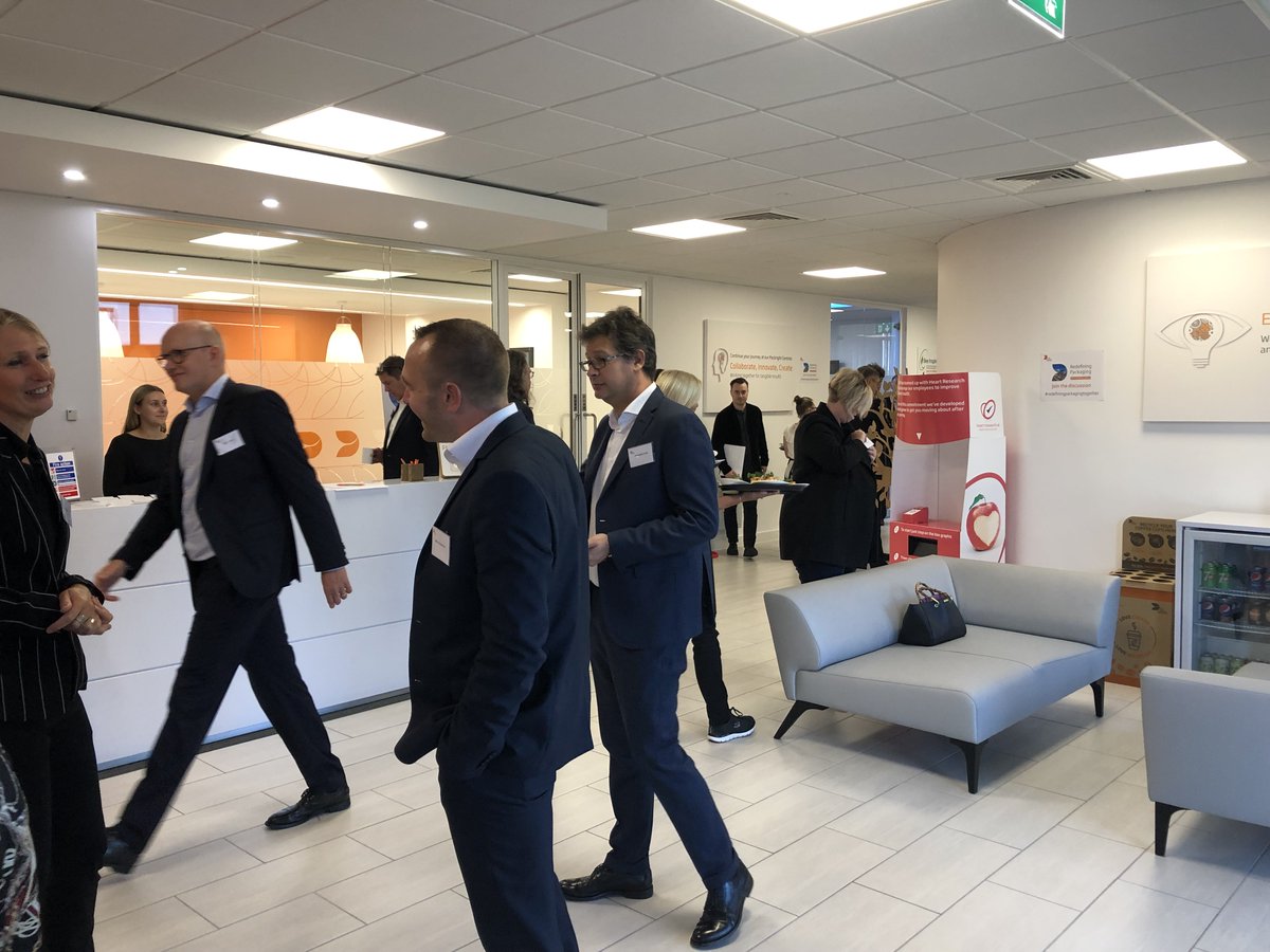 dssmithgroup's tweet photo. At the #RedefiningPackaging event – bringing together industry leaders at our Impact Centre in Fordham, exploring the role of  packaging in a circular global economy. Let’s do this! #RedefiningPackagingTogether https://t.co/v2TZw4M1Wy