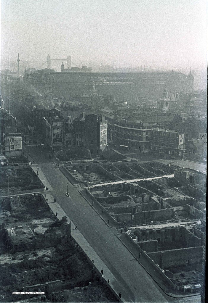VanishedLondon's tweet photo. Photo by my father from St Paul's Cathedral, from my blog post Post War London from the Stone Gallery, St. Paul’s – The South and East at https://t.co/4pJADSoI8T https://t.co/79mjnJhZmf