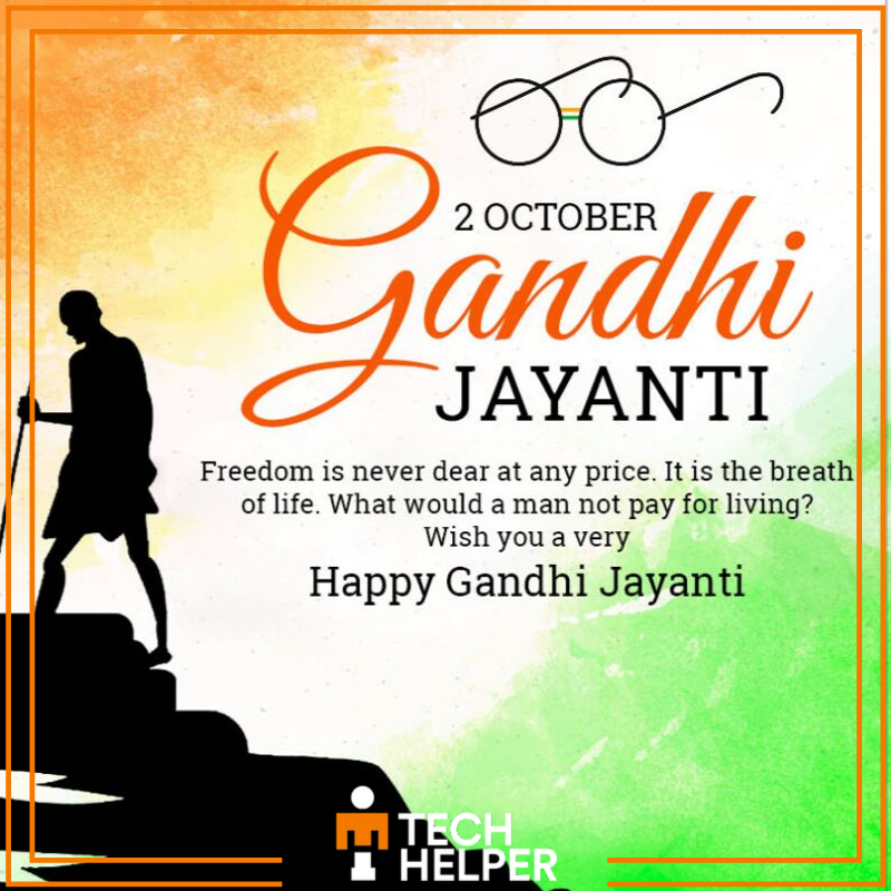 techhelperoffc's tweet image. Strength does not come from physical capacity. It comes from an indomitable will.
Wishing You All
*Happy Gandhi Jayanti*

#techhelper