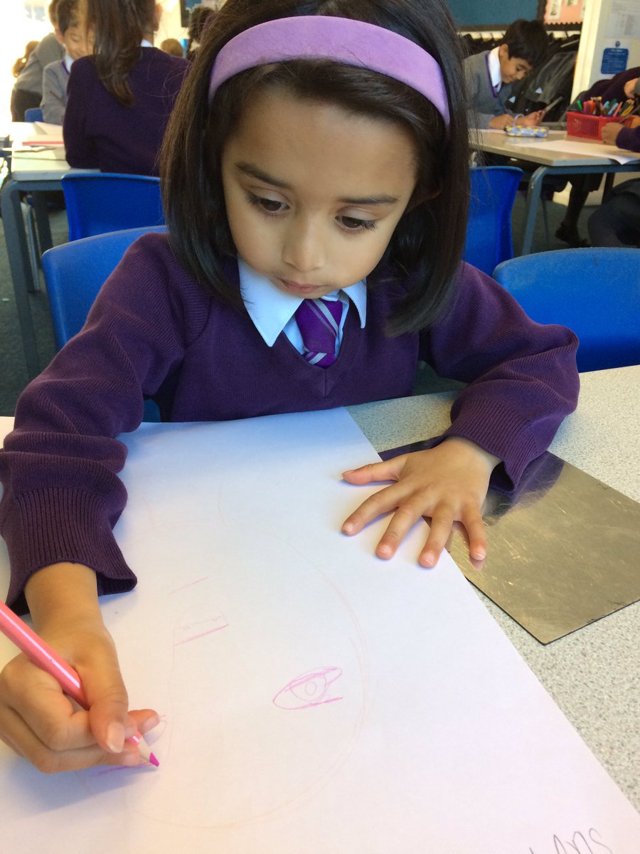 EPSArts's tweet image. A very promising start to what looks like some great self-portraits by Form 1 @EPSForm1 #EPSInspire