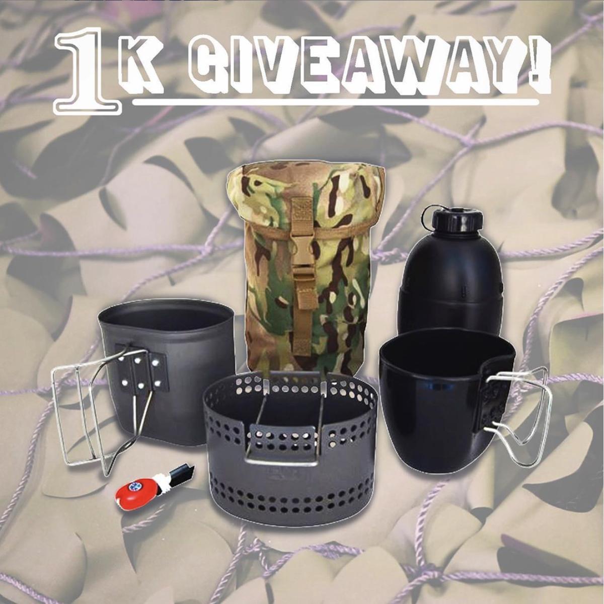 We've reached 1k on <a href="/instagram/">Instagram</a> and are doing a #giveaway don't miss your chance to win the Crusader Cooking System MKII. 
Follow the link to find out more

instagram.com/p/B3G_ZkbgHjU/

#1kgiveaway #prizedraw #GiveawayAlert