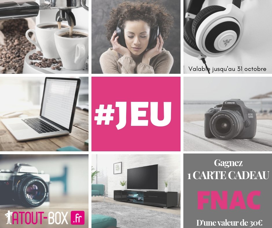 Atoutbox's tweet image. 💻🎁 #JEUCONCOURS 🎁💻
Tentez de remporter cette jolie carte cadeau FNAC d'une valeur de 30€ ! 
Pour participer : 1) Likez la page Facebook - 2) Partagez cette publication - 3) Mentionnez un ami en commentaire