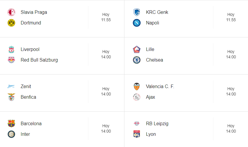 RobertSports4's tweet photo. Estos son los partidos de la #ChampionsLeague del día de hoy⚽️

¿Cuáles son sus pronósticos? https://t.co/klUz0trmWe