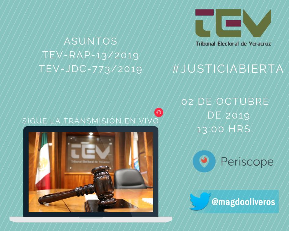 José Oliveros (@magdooliveros) on Twitter photo #SesiónPública 02/octubre/2019 13:00 horas #EnVivo
<a href="/TEVeracruz/">TEVeracruz</a>
Conoce los asuntos a resolver de la ponencia a mi cargo. #TribunalAbierto #TEV #SesiónPública 02/octubre/2019 13:00 horas #EnVivo
<a href="/TEVeracruz/">TEVeracruz</a>
Conoce los asuntos a resolver de la ponencia a mi cargo. #TribunalAbierto #TEV