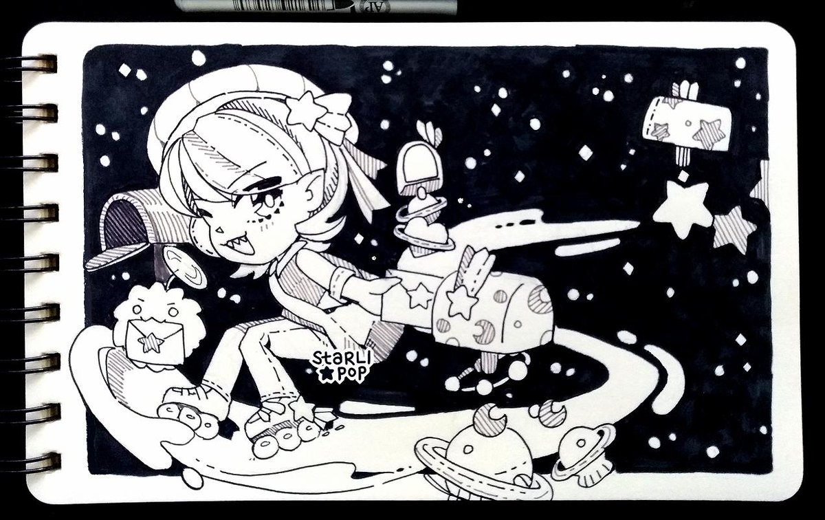 Delivering dreams across galaxies ✨
#inktober #inktoberday2 #inktober2019 #OC_tober