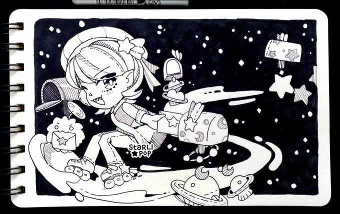 Delivering dreams across galaxies ✨

#inktober #inktoberday2 #inktober2019 #OC_tober 
