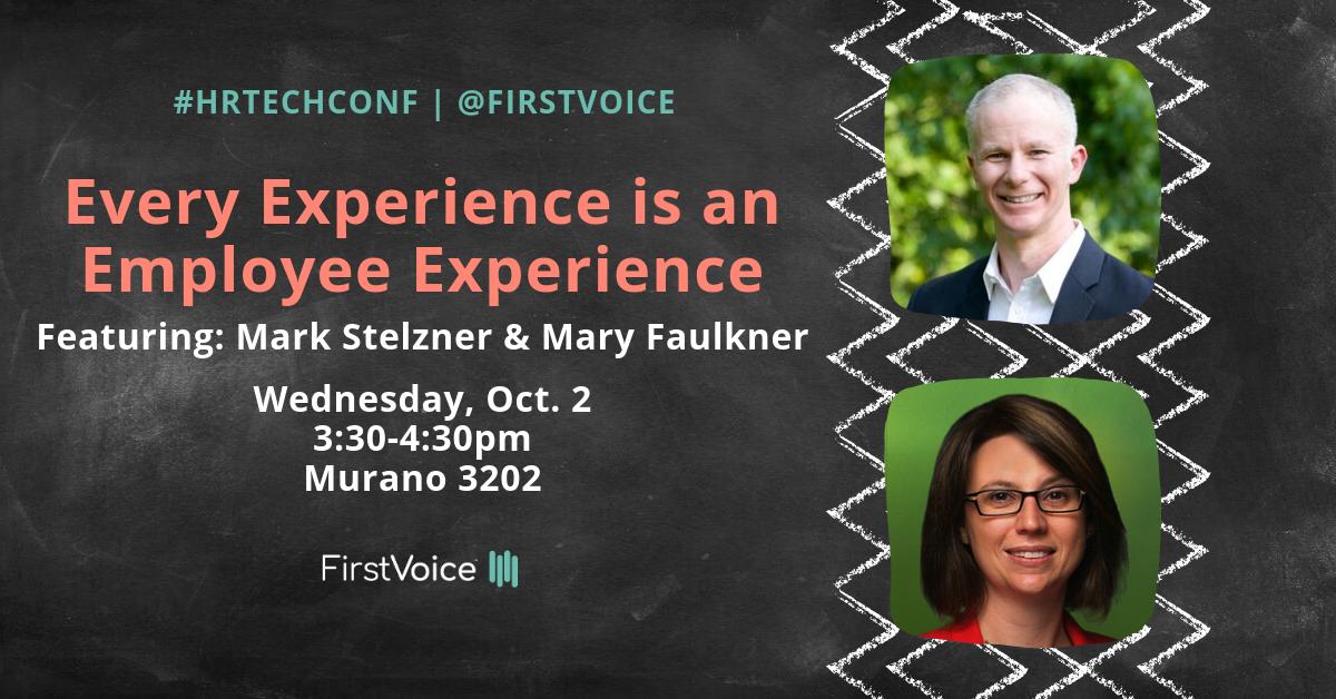 Get ready to explore the #EmployeeExperience today with <a href="/stelzner/">Mark Stelzner</a> &amp; <a href="/mfaulkner43/">Mary Faulkner</a>. This session starts soon!😎  #HRTechConf <a href="/HRTechConf/">HR Tech</a>