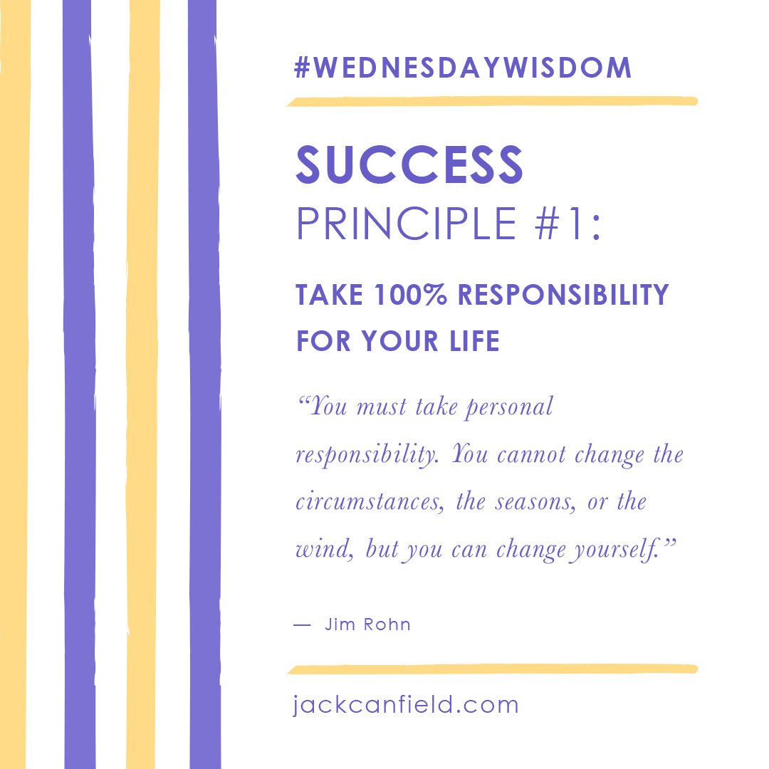 One of the most pervasive myths in American culture today is that we are entitled to a great life - that someone is responsible for filling our lives with continual #happiness.
 
But the real truth is you are the ONLY one #responsible for the quality of the life you live.