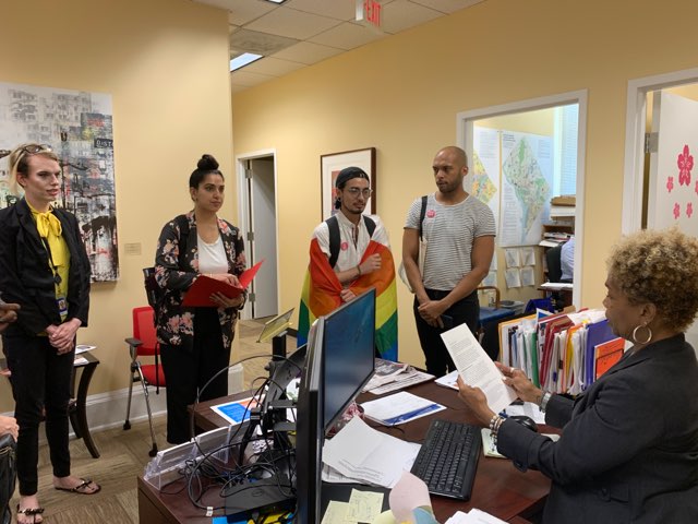 People inside DC State House office