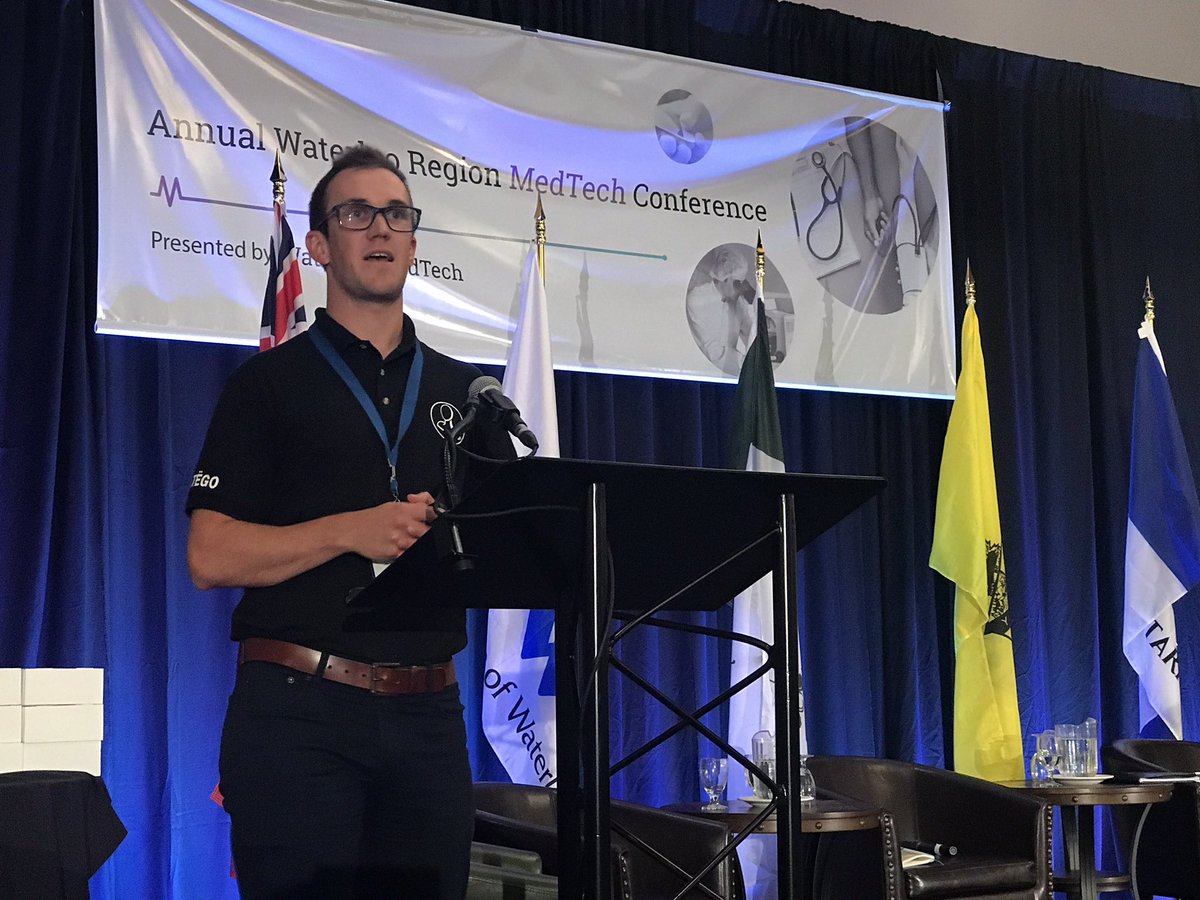 WaterlooMedTech's tweet photo. Our first Innovation and Start-Up Showcase is Rob Koch from AHead describing CARL, a manikin-based patient simulator for hearing aids #WaterlooMedTech https://t.co/0vhPiZHkhc
