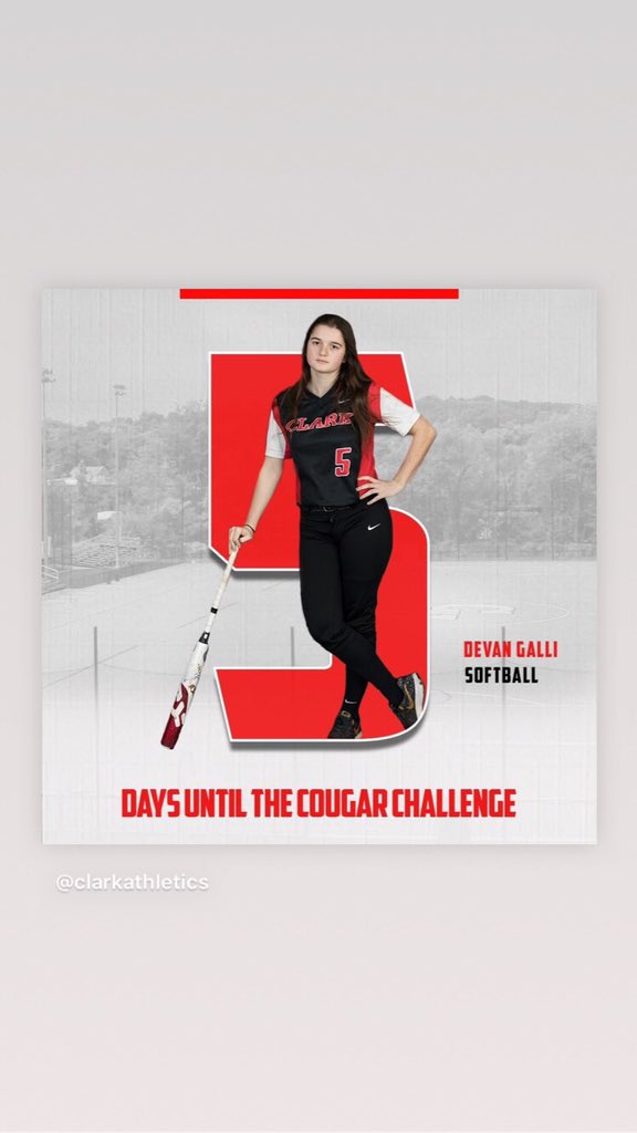 🚨¡FIVE days!🚨until the #CougarChallenge begins! #letsgo!   Support <a href="/ClarkAthletics/">Clark Cougars</a> to help provide Clarkie student-athletes with the best possible experience at <a href="/ClarkUniversity/">Clark University</a>‼️ #RollCougs 💪🏼