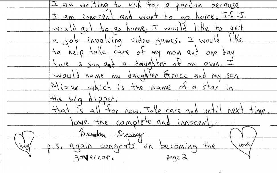 Scott Bauer Brendan Dassey Sends Handwritten Note To Govevers Asking For A Pardon Which His Attorneys Formally Requested Today Evers Hasn T Commented On The Request Which Does Not Meet His