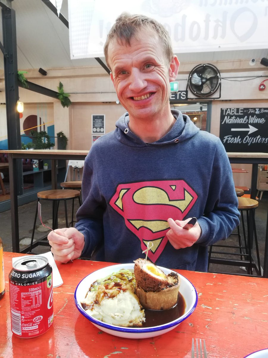 ArtworksSY's tweet photo. After a busy day we needed to refuel with some delicious pie from @_PieEyed @cutleryworks #artworkssy #pie #pieeyed #sheffieldissuper #learningdisability #foodie #cutleryworks https://t.co/sKytRpkOZv