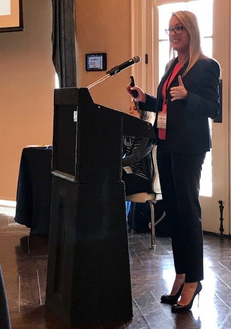 EthicsSuite's tweet photo. Tricia Fratto of @EthicsSuite at the @hospitality_law 
 Hospitality Law Conference in Washington, D.C. today, presenting on Ethics Hotline Reporting programs. #hlc19 #Hospitality #law https://t.co/HQ1oxXXMFh