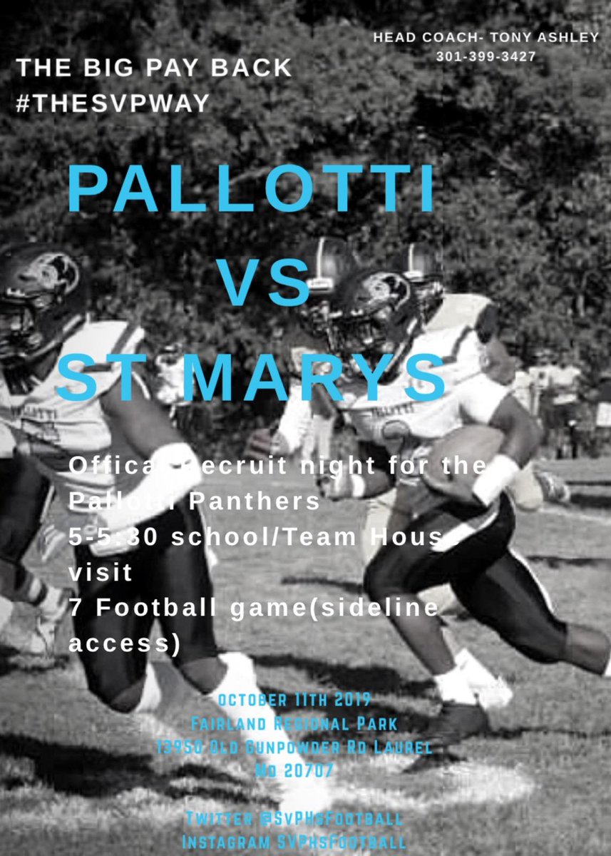 CoachAPallotti's tweet photo. Next Friday. WE LIVE BABY!!!! Homecoming/Recruit Night will be 🔥🔥🔥🔥🔥🔥 calling all recruits and ex panthers. Let's Go!!!!! #SVP #UnfinishedBusiness https://t.co/i0UGkOUUPF