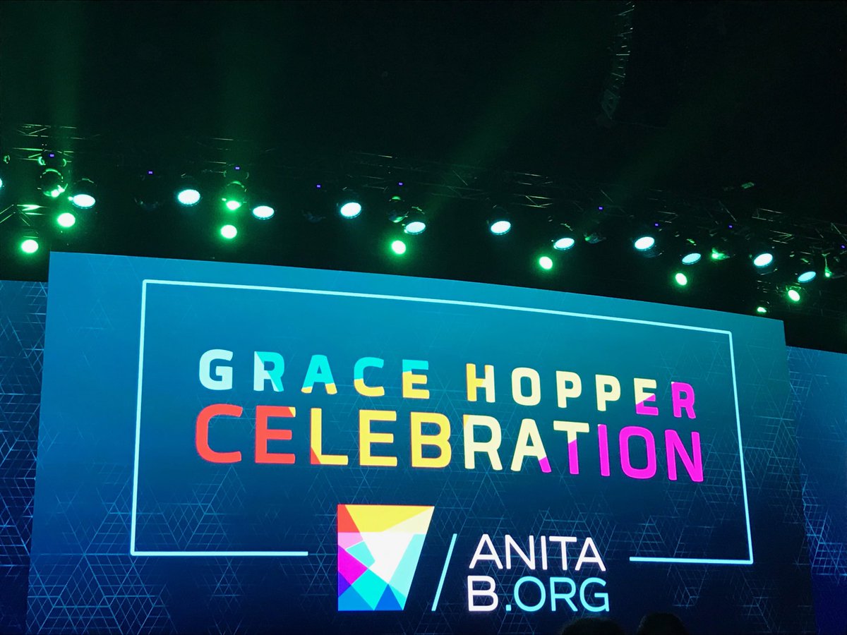 DianaBersohn's tweet photo. Excited for the keynote #GHC19 https://t.co/HdKuH5k52t