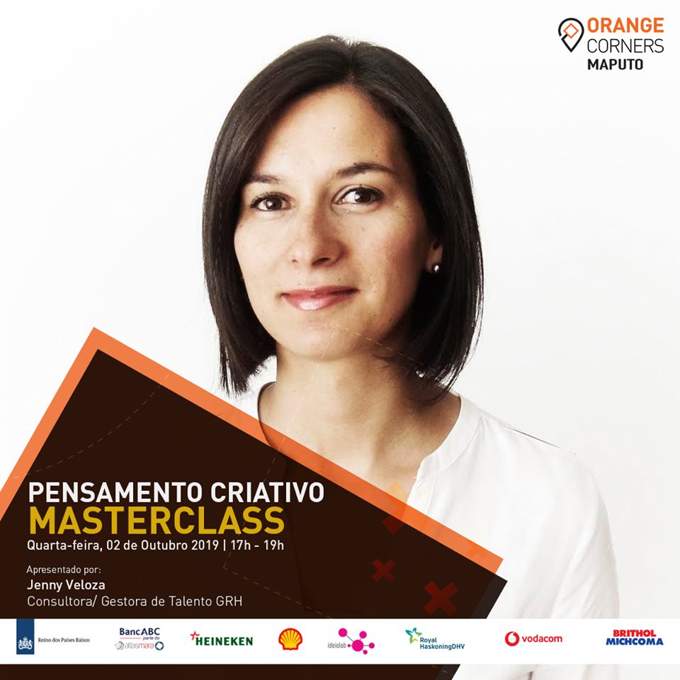 Today we are hosting a #Masterclass on Creative thinking by #JennyVeloza, a senior consultant from #GRH with over 15 years in talent management experience in Mozambique, Spain, Portugal and Colombia #Creativity #CreativeThinking #Innovation