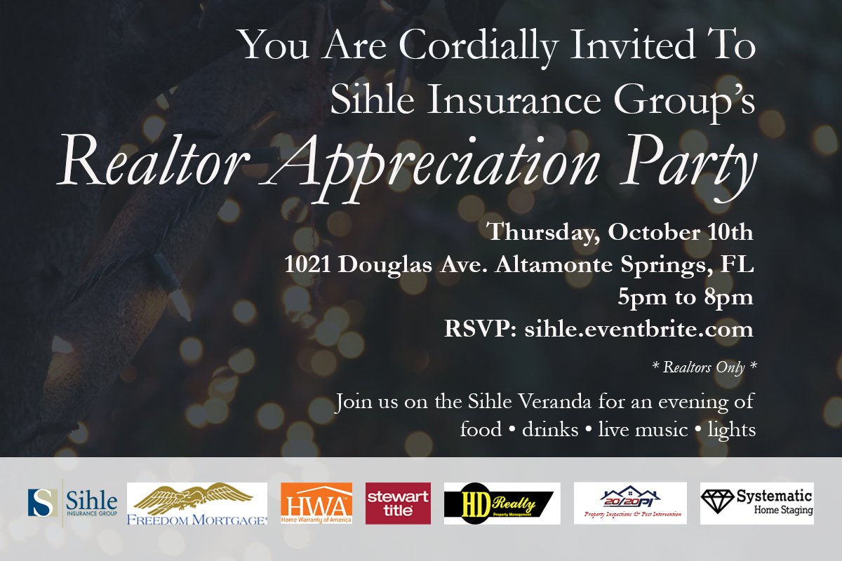 We are looking forward to a great October! Check out the full list of events, and RSVP for our Realtor Appreciation party here: bit.ly/2oug6rA