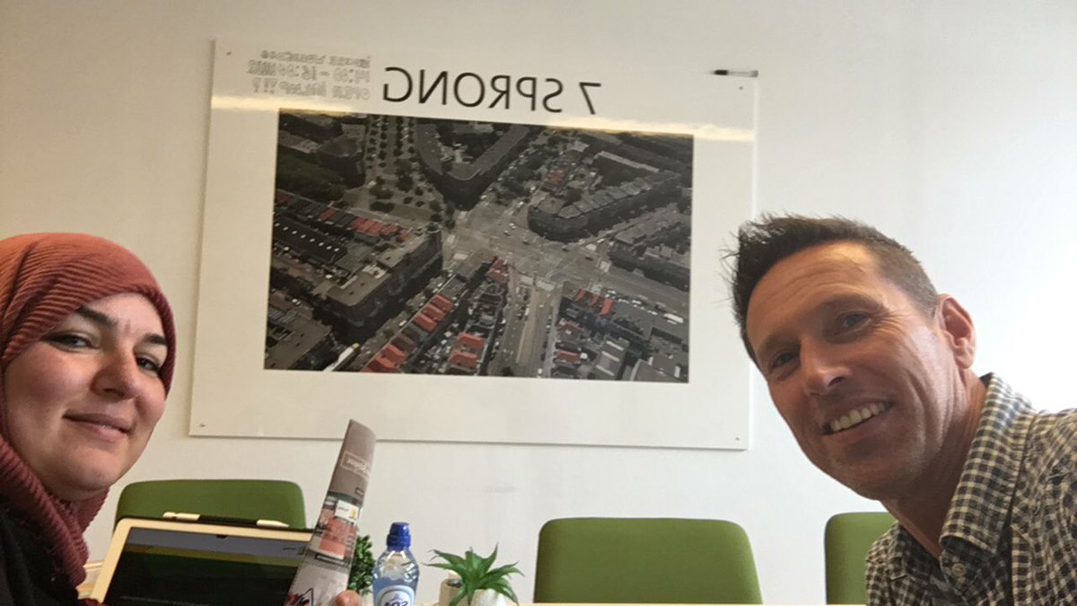 eric_borst's tweet photo. Samen met collega @KarimaSahla aanwezig rond de #7Sprong. Zojuist met de 1e inloopgasten gesproken over deze boeiende kruising. @7_sprong https://t.co/uV7FkLKVde