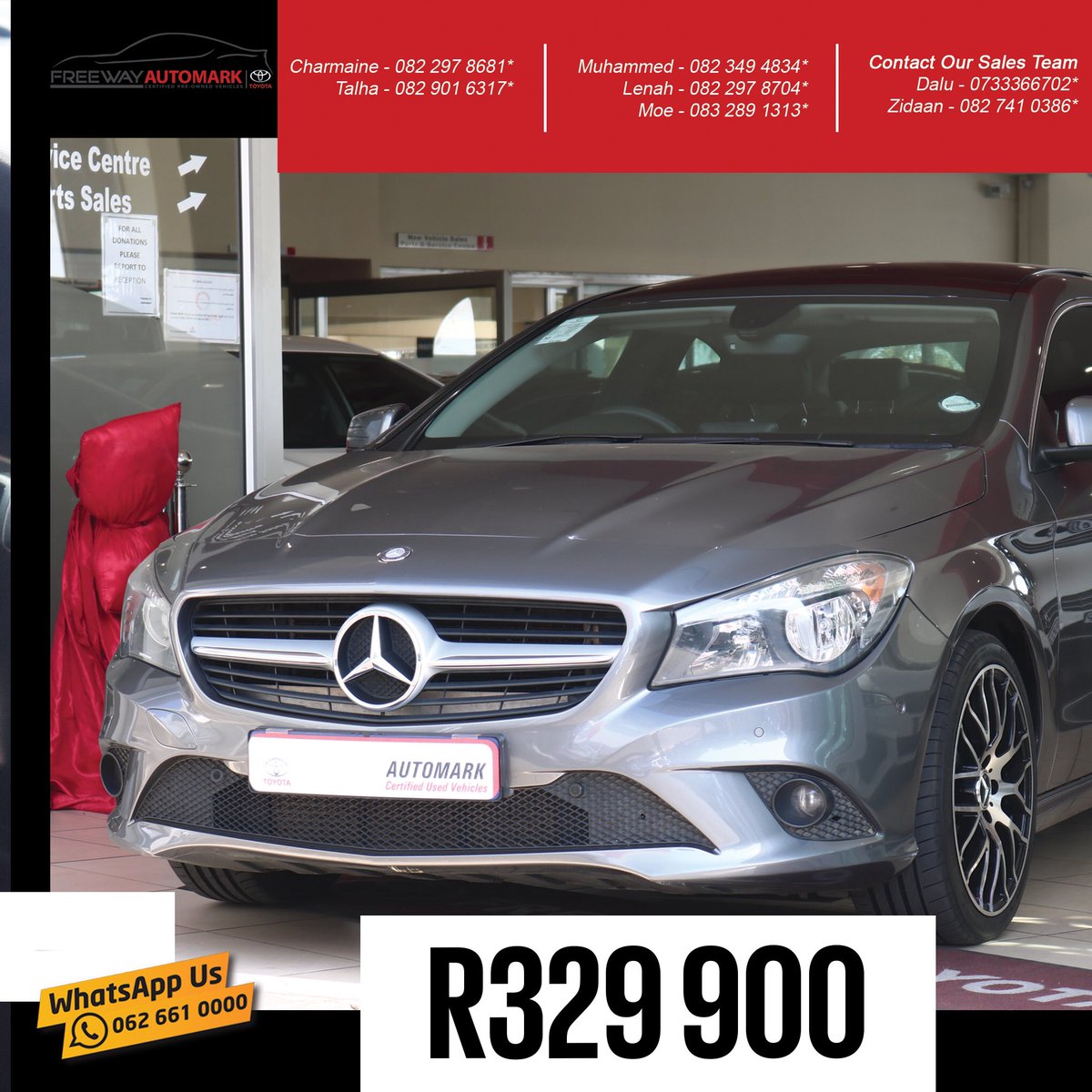 Freeway_Group's tweet photo. 2015
Mercedes-Benz
CLA200 CDi
89 000km
Price: R329 900
T’s & C's apply
https://t.co/XHDWOX91vH
Call ☎️ us on 011 661 0000
Or
WhatsApp 📲 us on 062 661 0000
#FreewayToyota #FreewayGroup #FreewayAutomark #Automark #mercedes #mercedesbenz #mercedescla200 #cla200 https://t.co/pnkZATaO5H