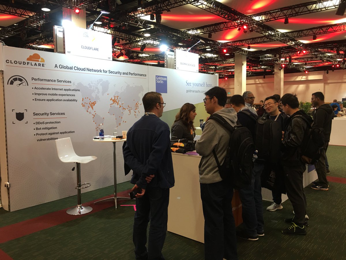 If you're at #SREcon make sure you make your way down to booth 107 and meet our team.
Looking forward to chat to you. Ask us about our tech careers offer and anything Cloudflare related.