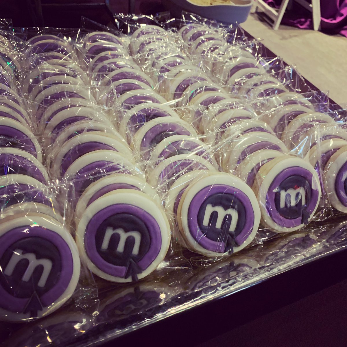KiteMeetings's tweet image. A cute idea we created for a recent meeting. Shortbread cookies in the shape and color of our client’s logo. #refreshmentbreak, #eventprofs, #makingmeetingsmemorable