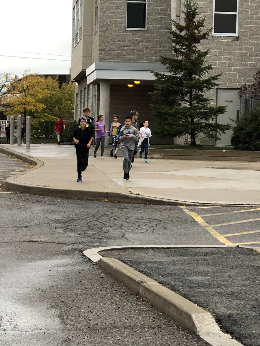 Having our morning practice for Cross Country even with a bit of rain. Our Family race is on Friday October 18th at Monora Park in Orangeville.